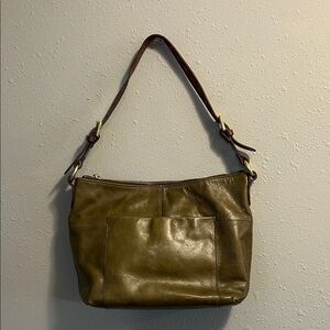 Hobo Charlie Olive Green Leather Shoulder Bag‎